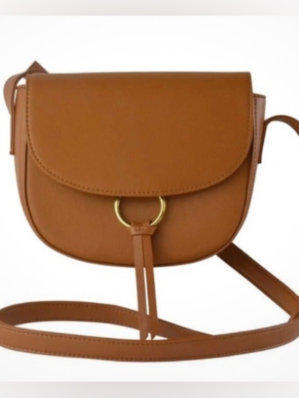 JJ Winters Classic Saddle Crossbody Bag in Carmel Tan
